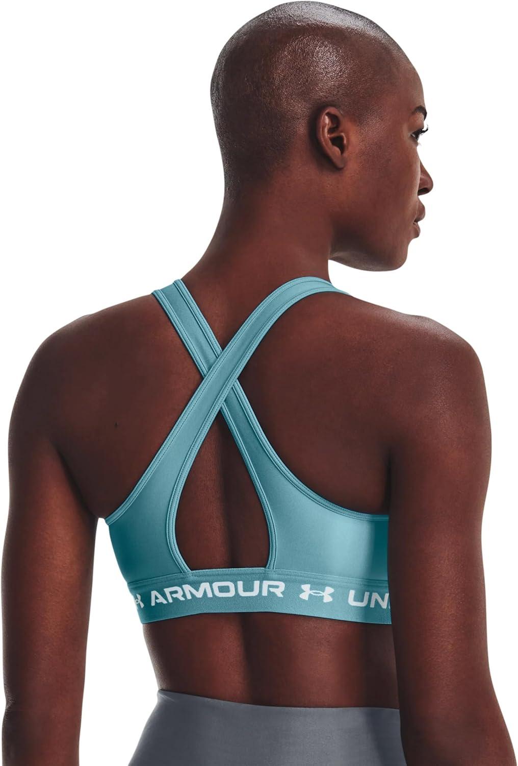 imageUnder Armour Womens CrossBack Mid Bra433 Glacier Blue   White