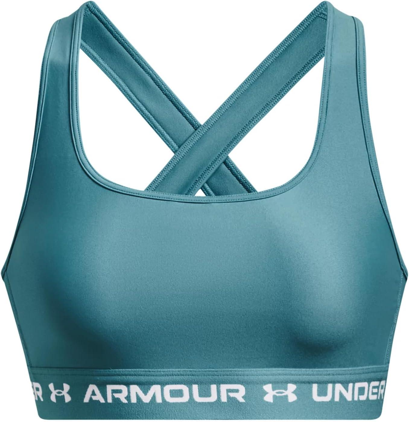 imageUnder Armour Womens CrossBack Mid Bra433 Glacier Blue   White