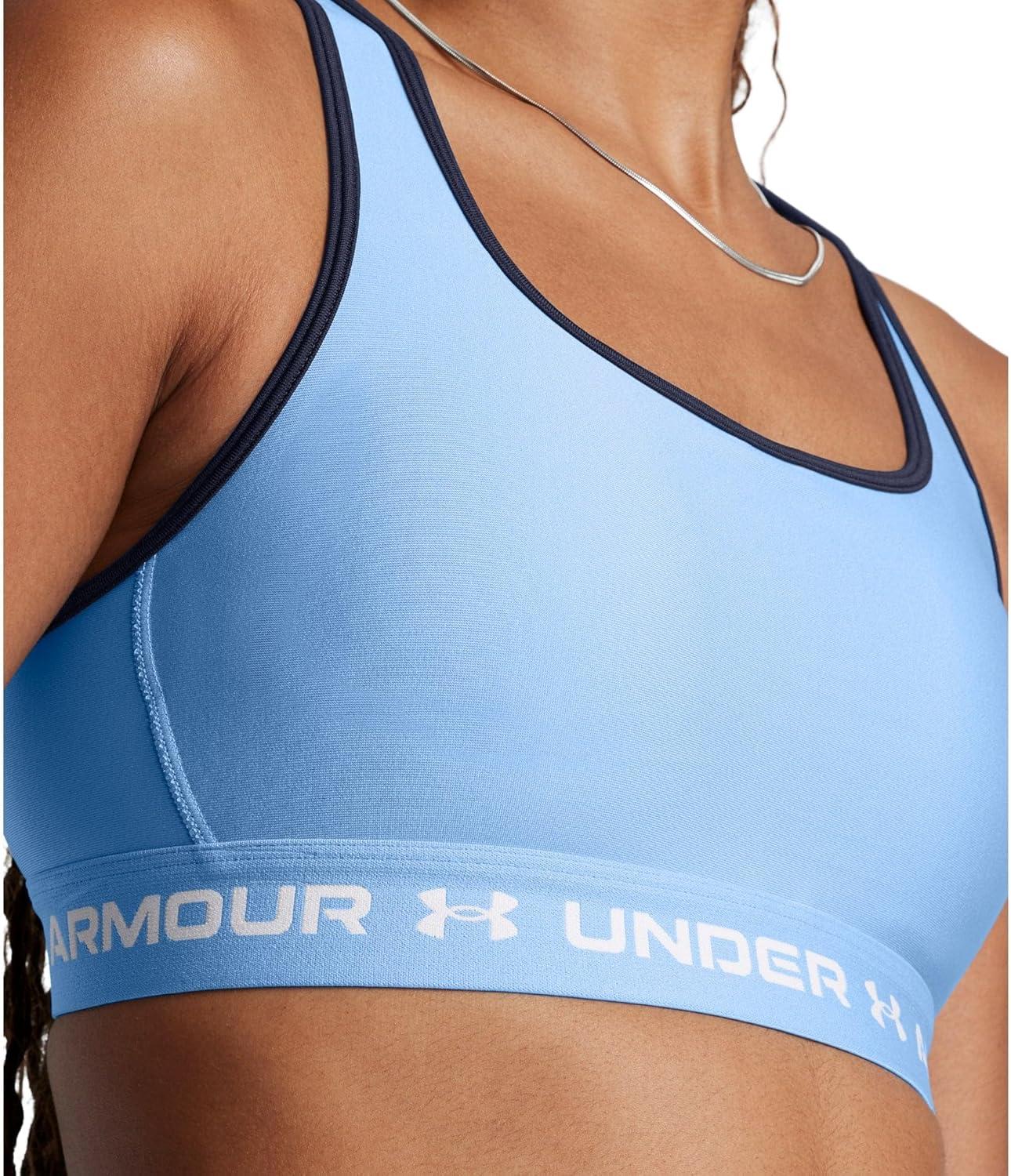 imageUnder Armour Womens CrossBack Mid Bra465 Horizon Blue  Midnight Navy  White