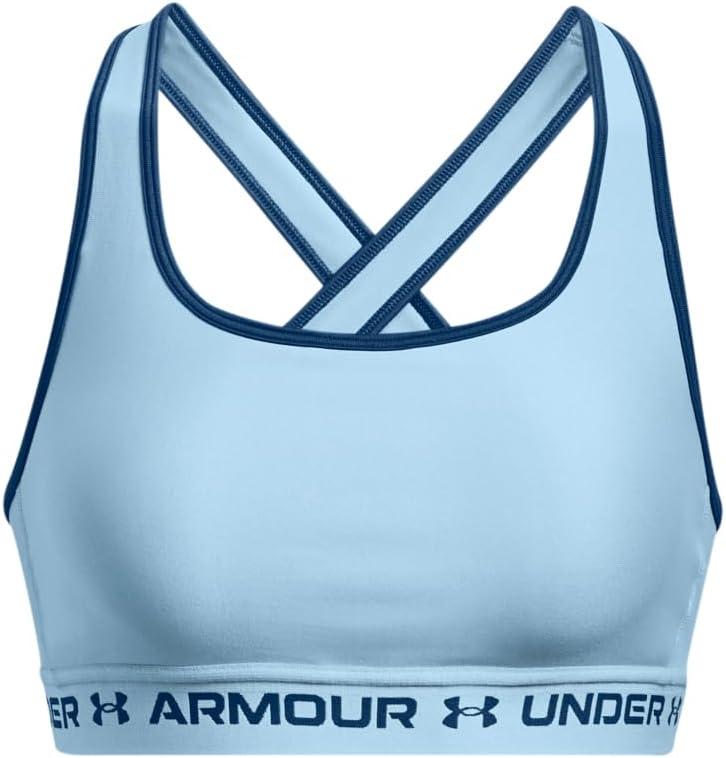 imageUnder Armour Womens CrossBack Mid Bra490 Blizzard   Varsity Blue