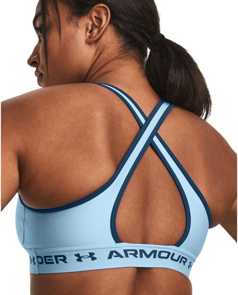 imageUnder Armour Womens CrossBack Mid Bra490 Blizzard   Varsity Blue
