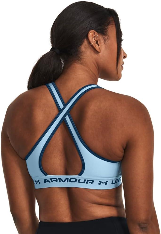 imageUnder Armour Womens CrossBack Mid Bra490 Blizzard   Varsity Blue