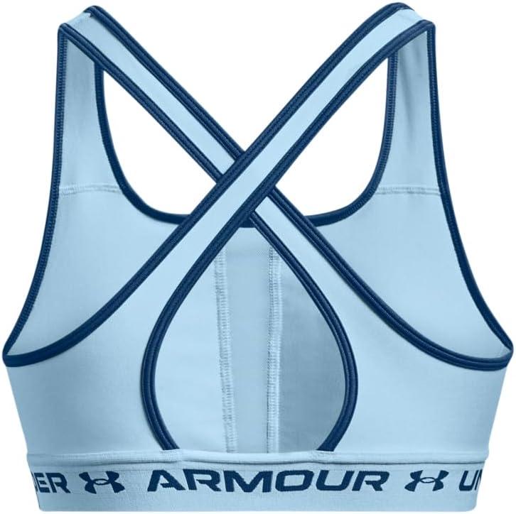 imageUnder Armour Womens CrossBack Mid Bra490 Blizzard   Varsity Blue