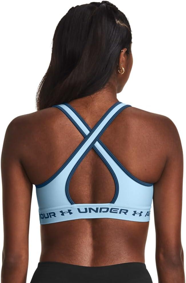 imageUnder Armour Womens CrossBack Mid Bra490 Blizzard   Varsity Blue