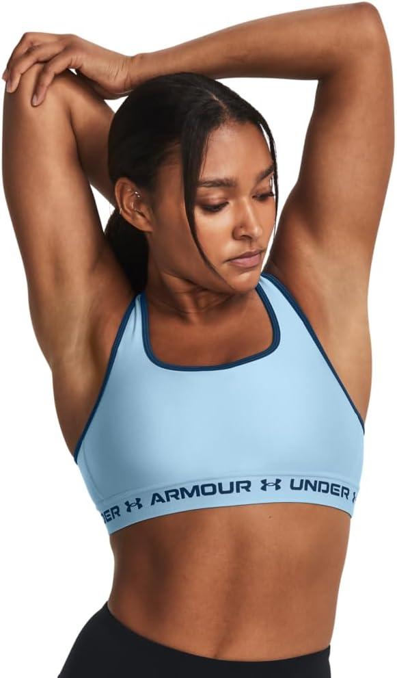 imageUnder Armour Womens CrossBack Mid Bra490 Blizzard   Varsity Blue