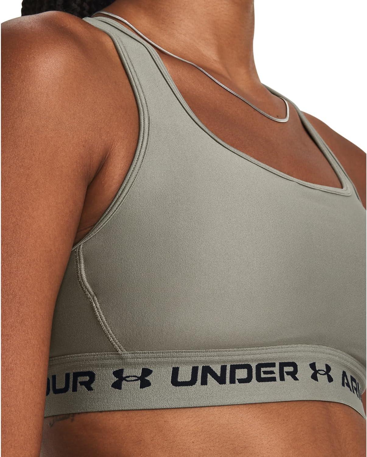 imageUnder Armour Womens CrossBack Mid Bra504 Grove Green   Black