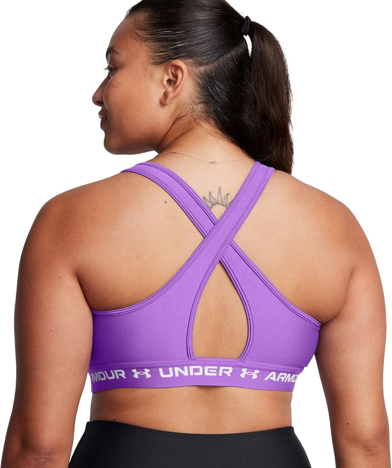 imageUnder Armour Womens CrossBack Mid Bra525 Lavish  Lavish  White