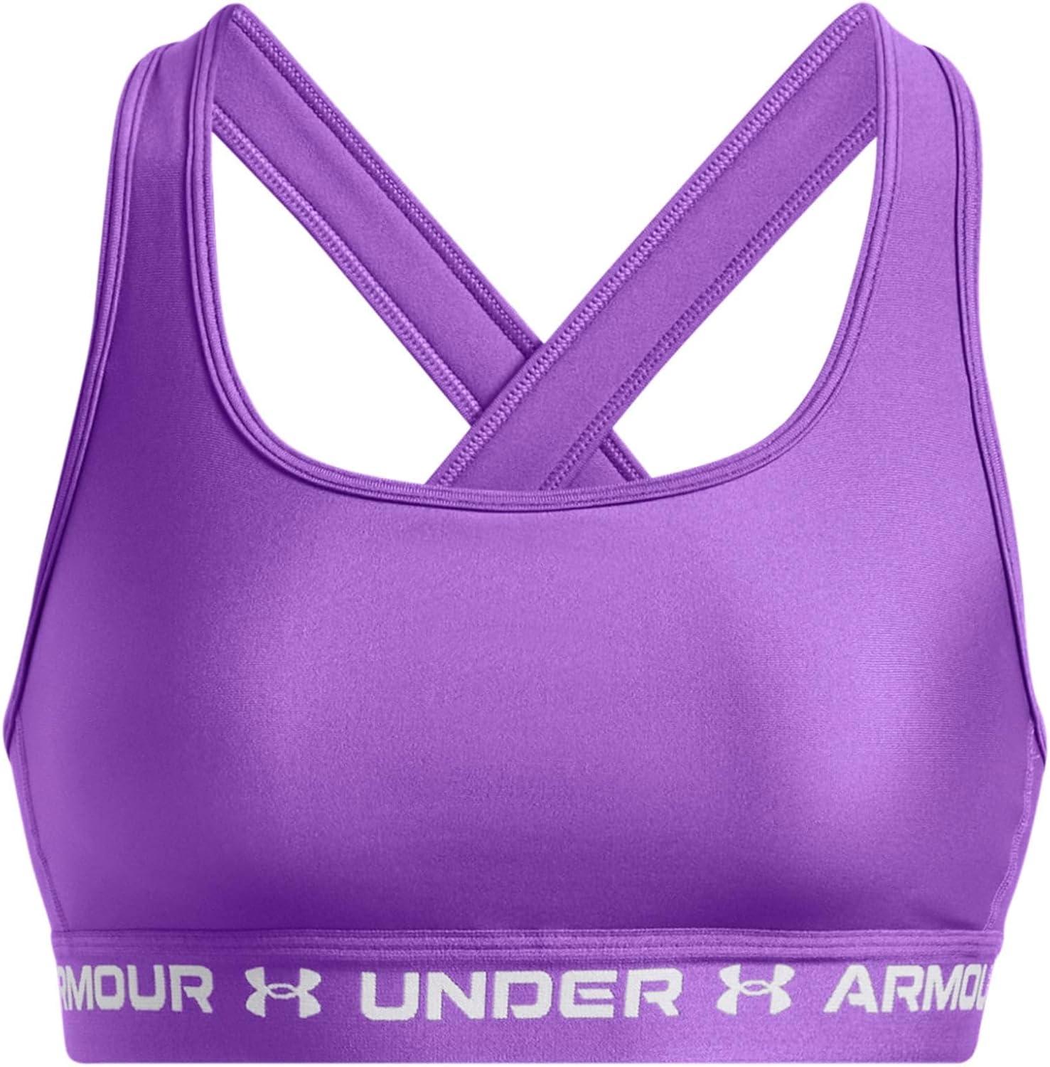 imageUnder Armour Womens CrossBack Mid Bra525 Lavish  Lavish  White
