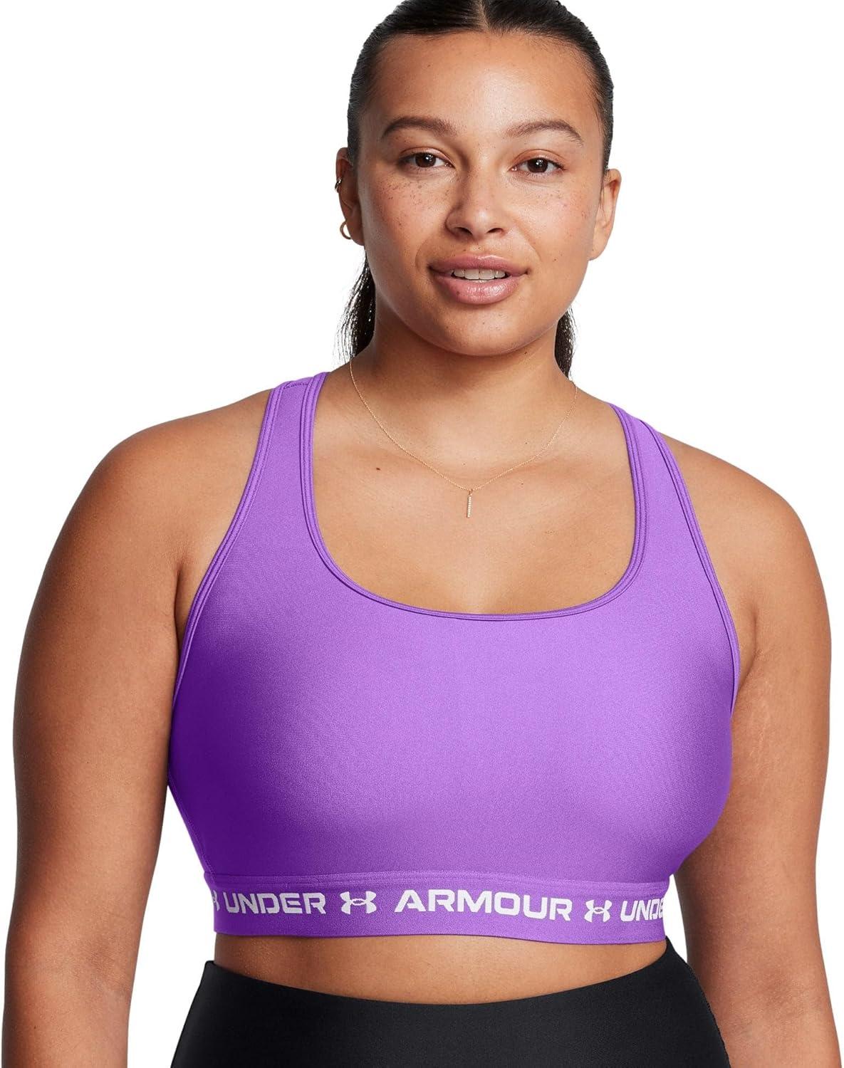 imageUnder Armour Womens CrossBack Mid Bra525 Lavish  Lavish  White