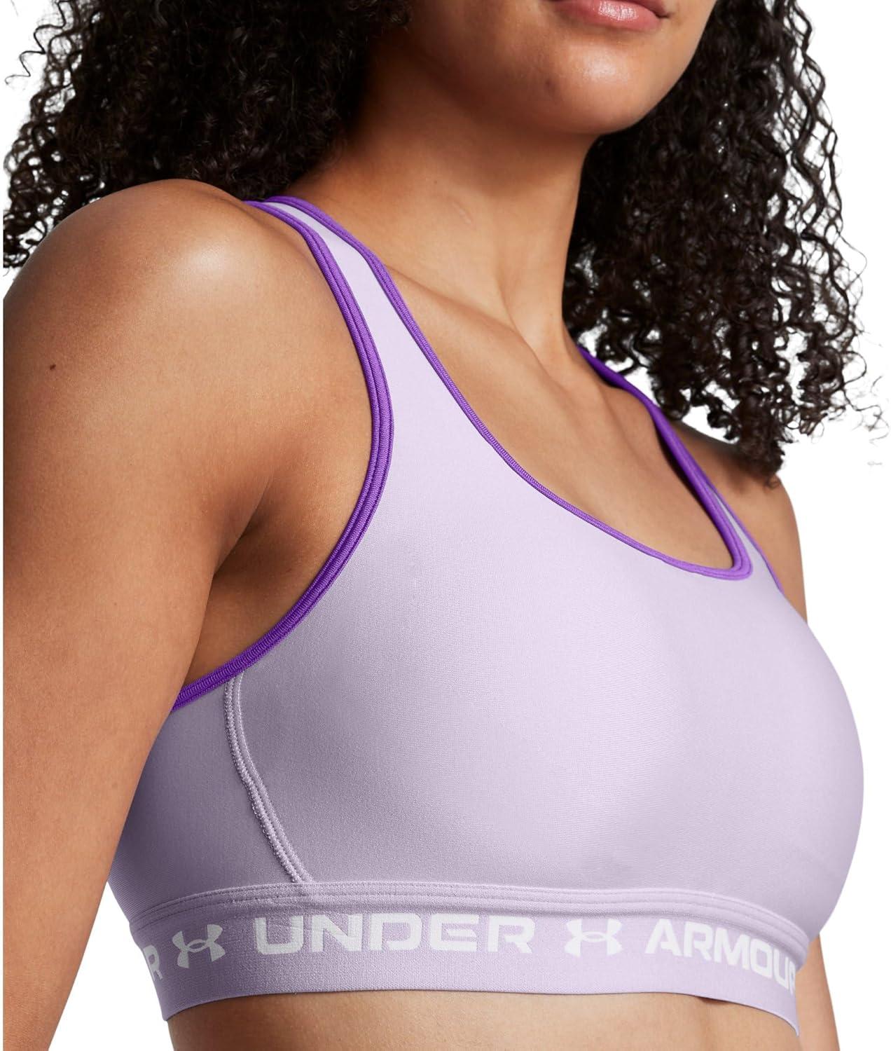 imageUnder Armour Womens CrossBack Mid Bra535 Salt Purple   White
