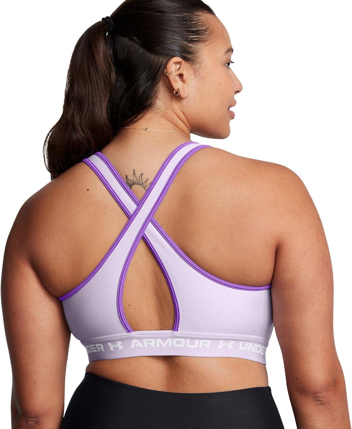 imageUnder Armour Womens CrossBack Mid Bra535 Salt Purple   White