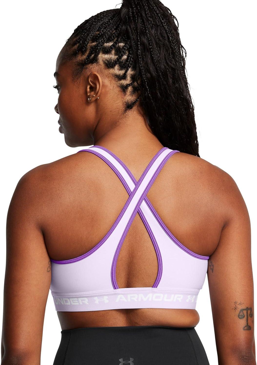 imageUnder Armour Womens CrossBack Mid Bra535 Salt Purple   White
