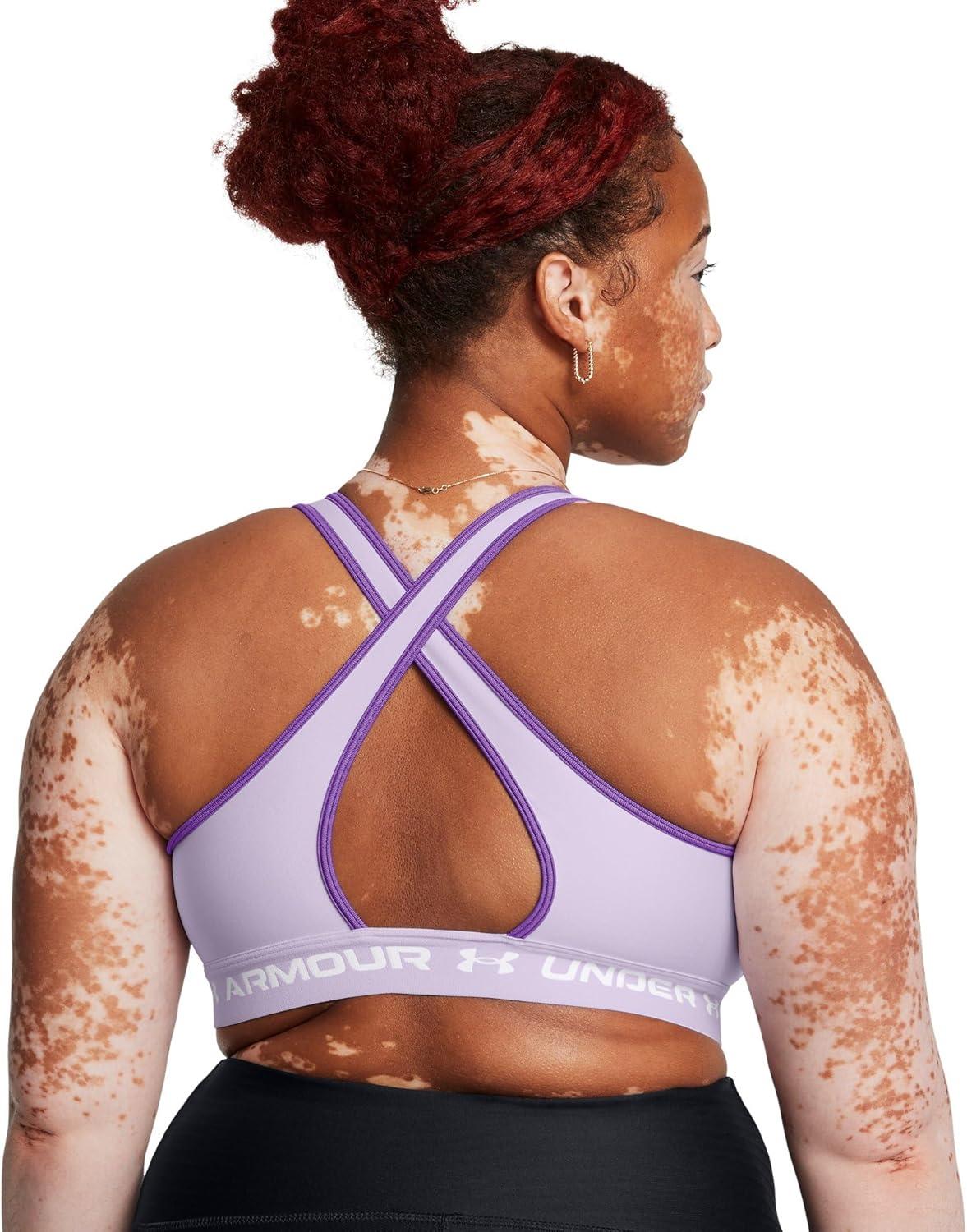imageUnder Armour Womens CrossBack Mid Bra535 Salt Purple   White
