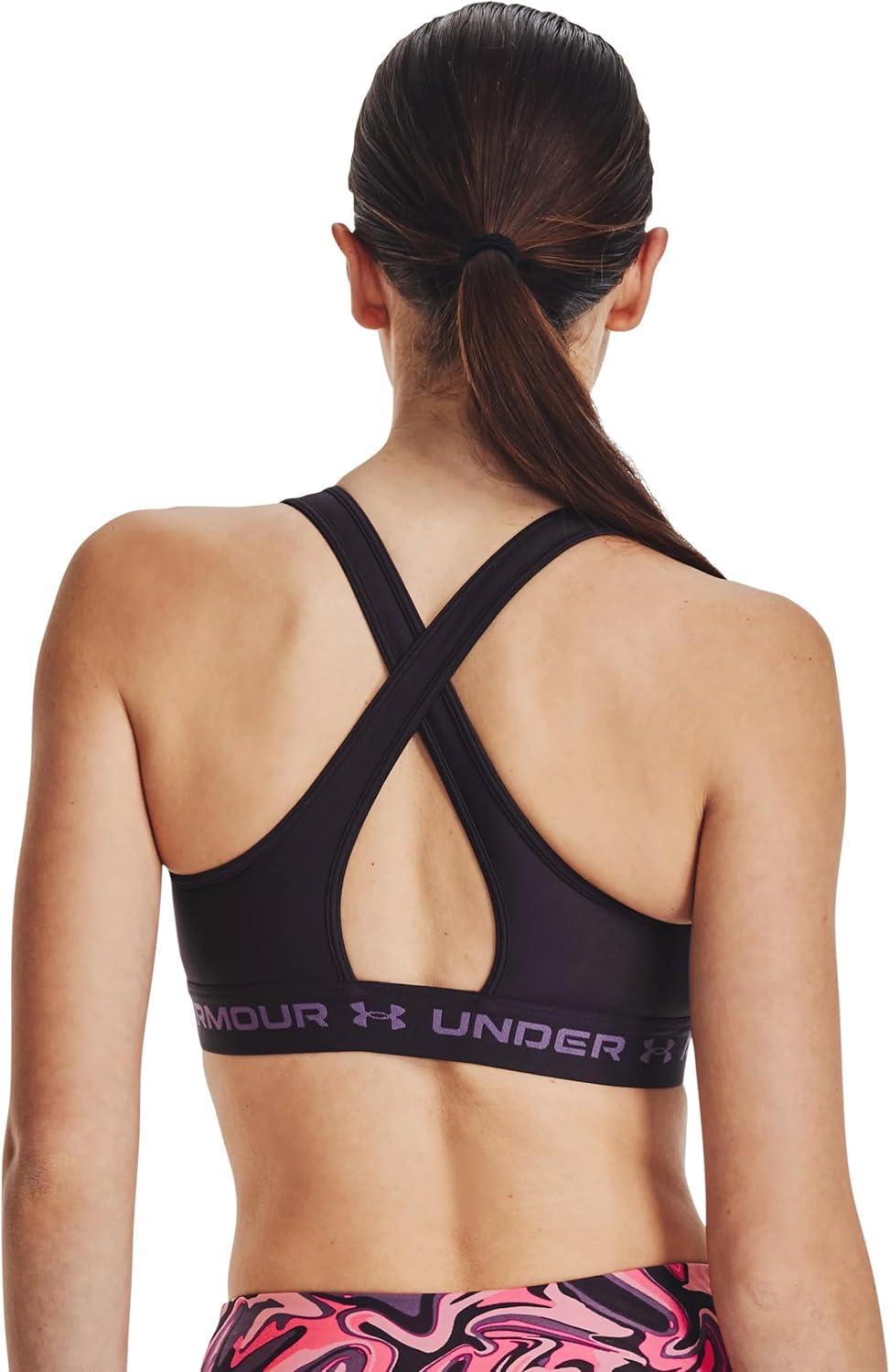 imageUnder Armour Womens CrossBack Mid Bra541 Tux Purple   Retro Purple
