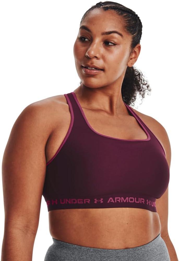 imageUnder Armour Womens CrossBack Mid Bra572 Purple Stone   Charged Cherry