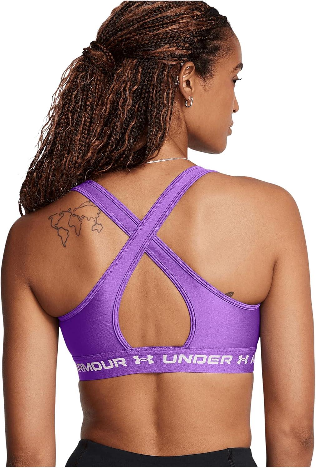 imageUnder Armour Womens CrossBack Mid Bra573 Mystic Magenta   Rebel Pink