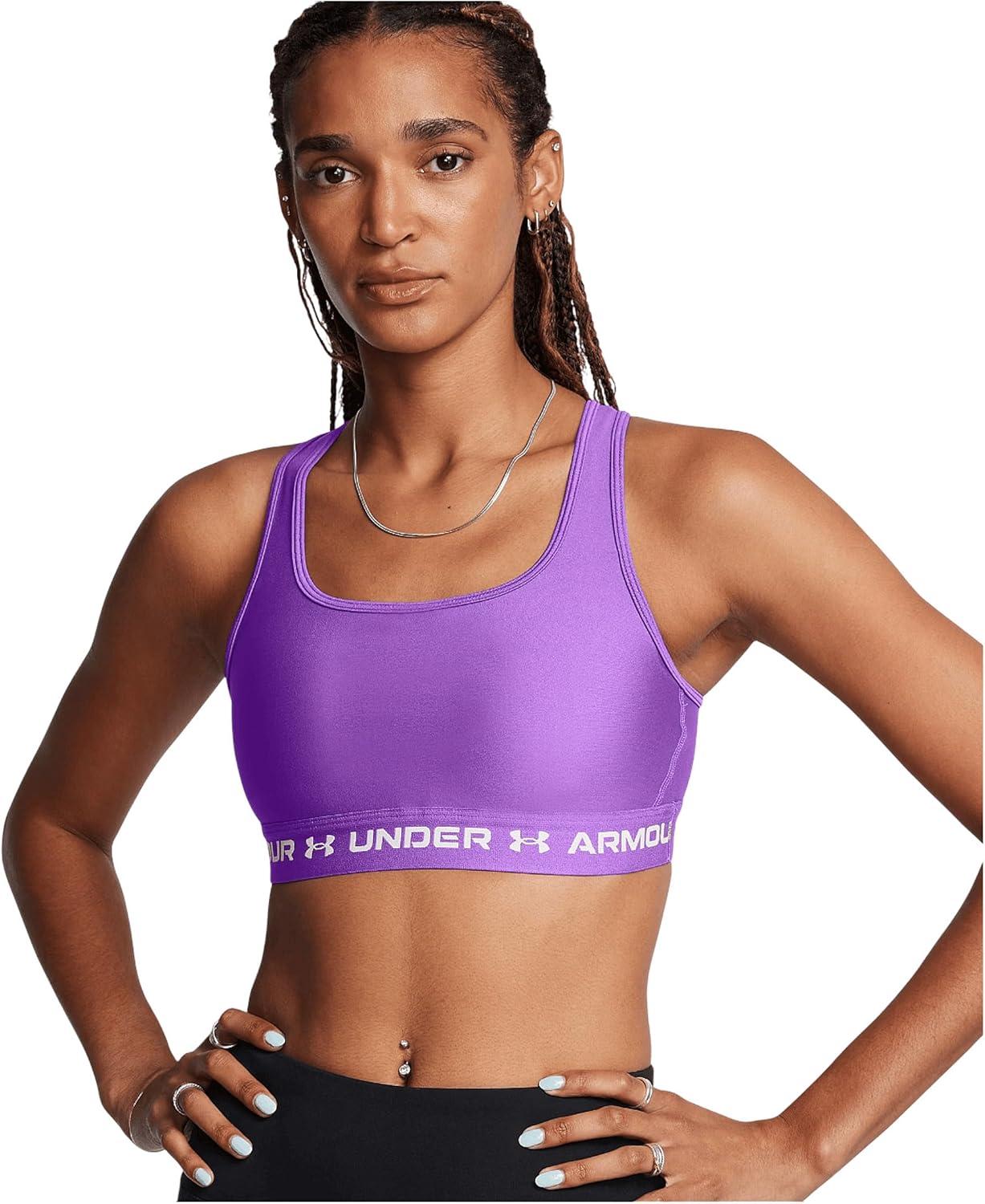 imageUnder Armour Womens CrossBack Mid Bra573 Mystic Magenta   Rebel Pink
