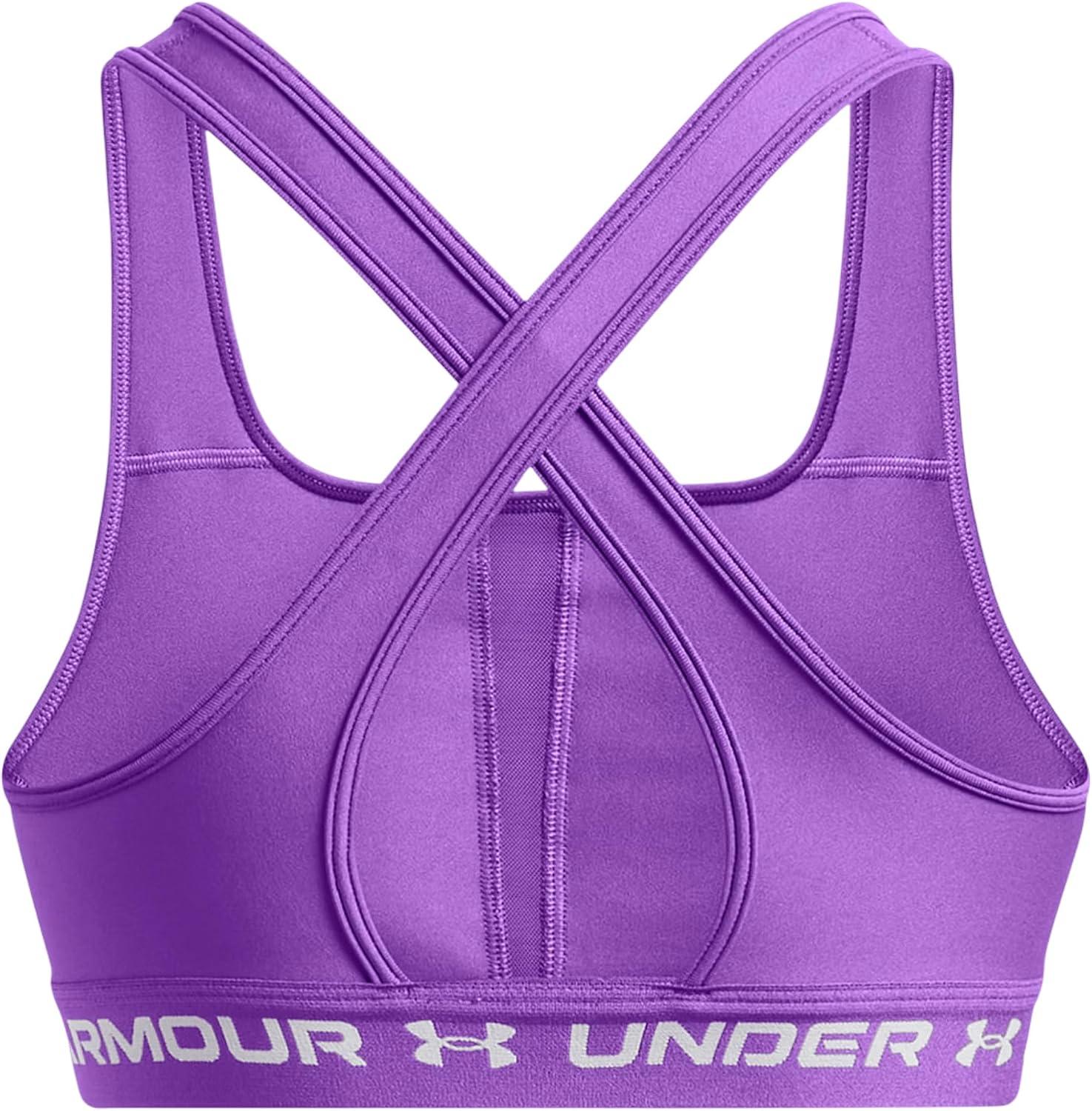 imageUnder Armour Womens CrossBack Mid Bra573 Mystic Magenta   Rebel Pink