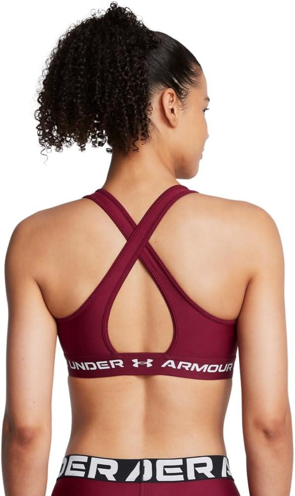 imageUnder Armour Womens CrossBack Mid Bra625 Cardinal  Cardinal  White