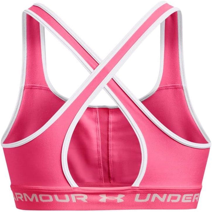 imageUnder Armour Womens CrossBack Mid Bra640 Pink Punk   White