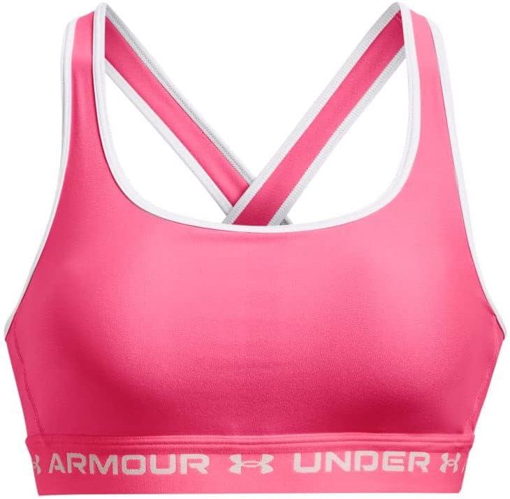 imageUnder Armour Womens CrossBack Mid Bra640 Pink Punk   White
