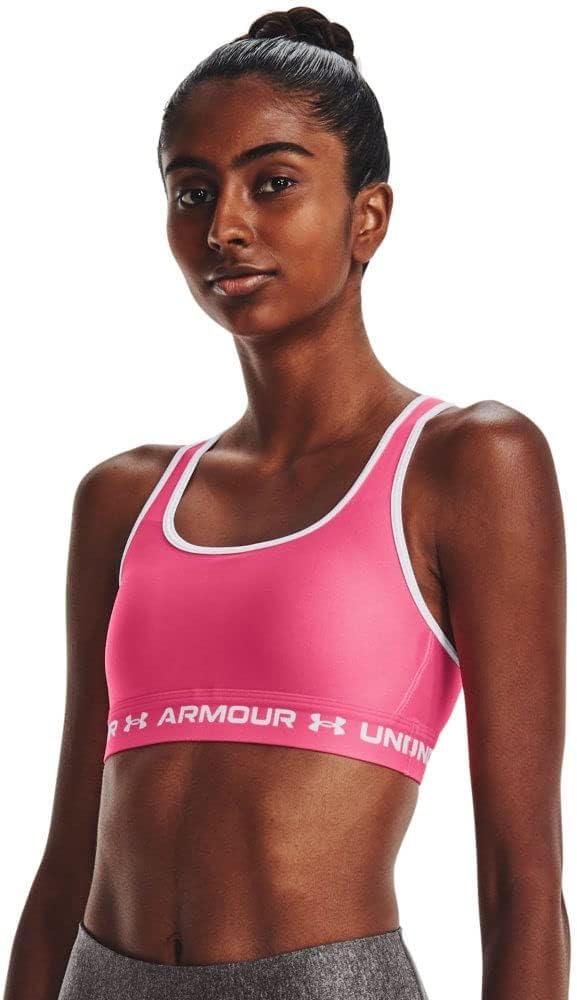 imageUnder Armour Womens CrossBack Mid Bra640 Pink Punk   White