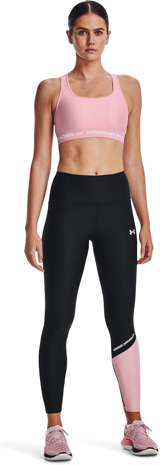 imageUnder Armour Womens CrossBack Mid Bra647 Prime Pink   White