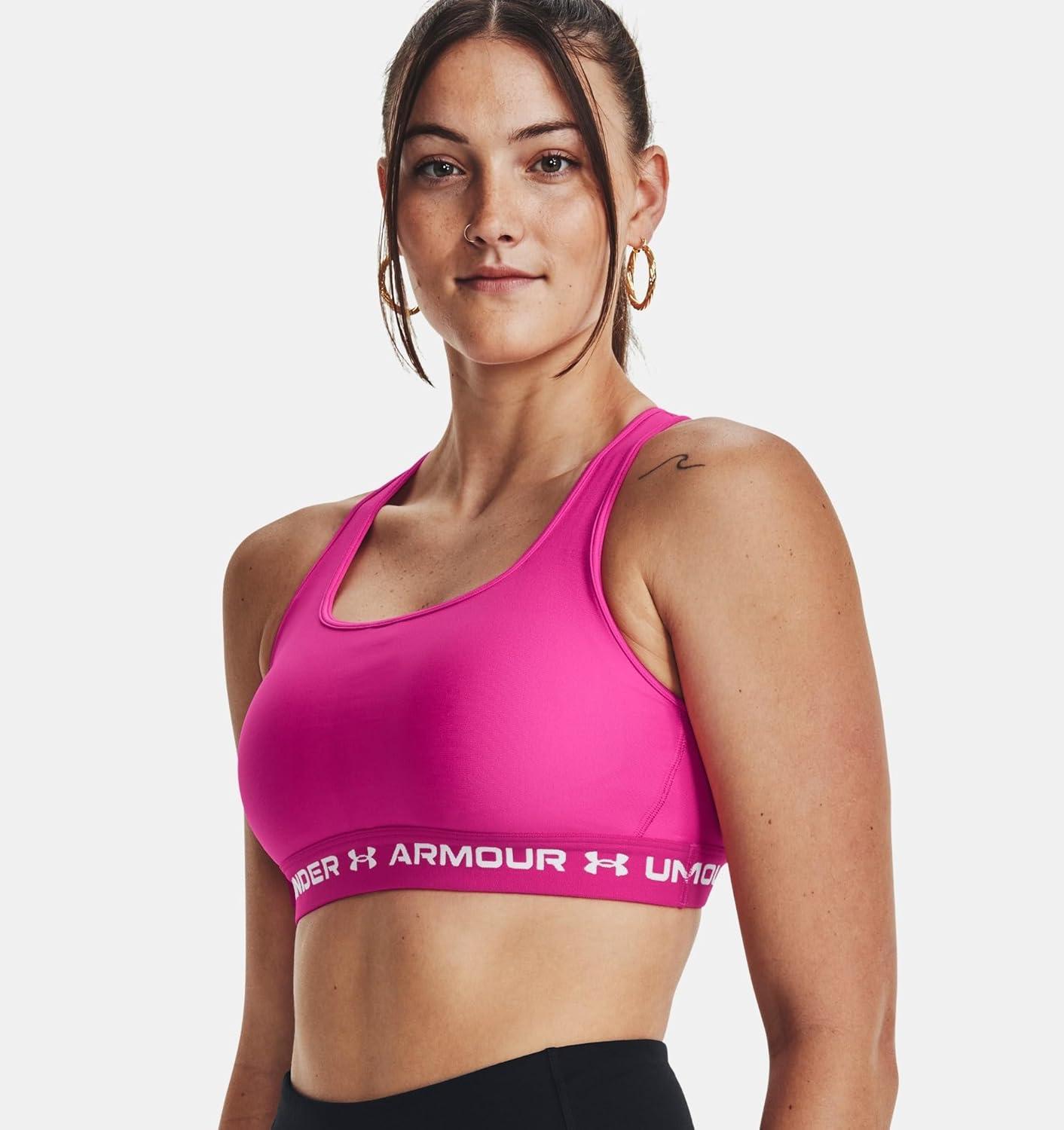 imageUnder Armour Womens CrossBack Mid Bra655 Rebel Pink