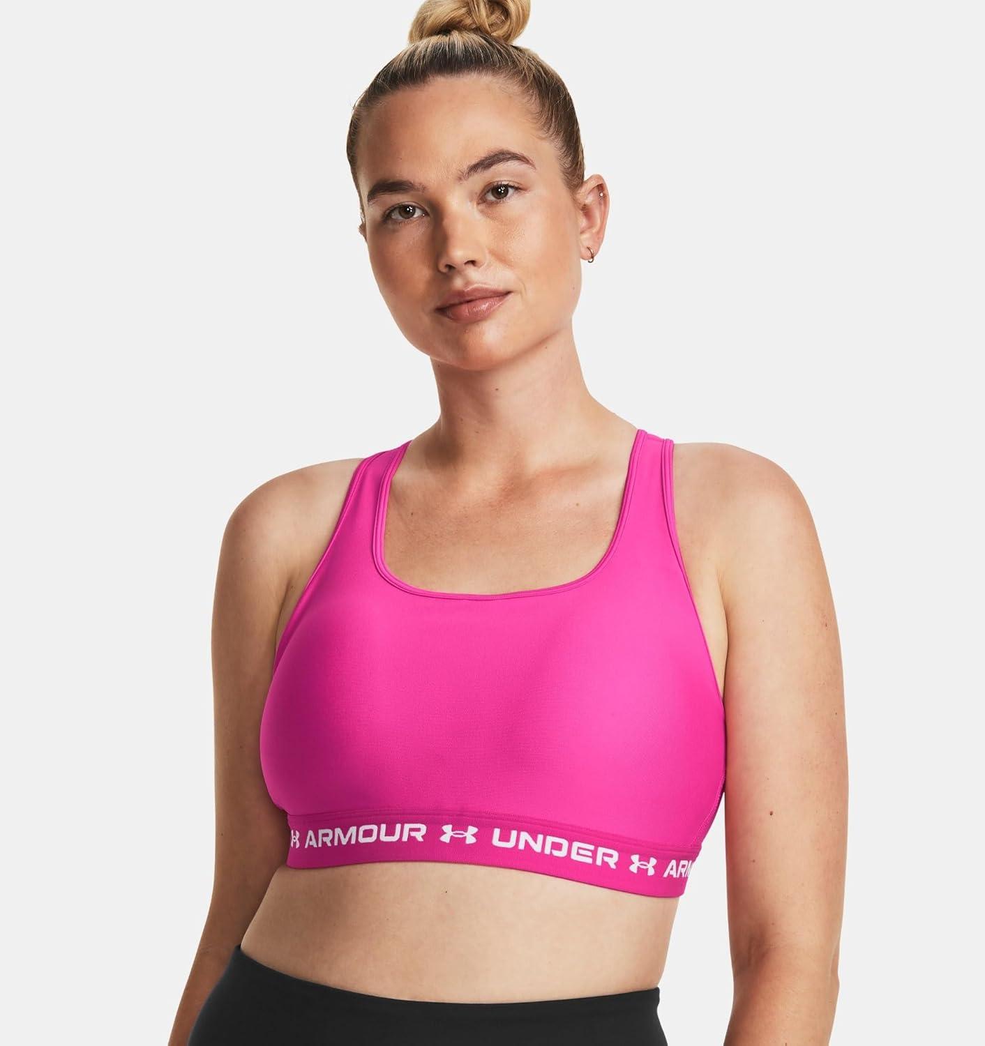 imageUnder Armour Womens CrossBack Mid Bra655 Rebel Pink