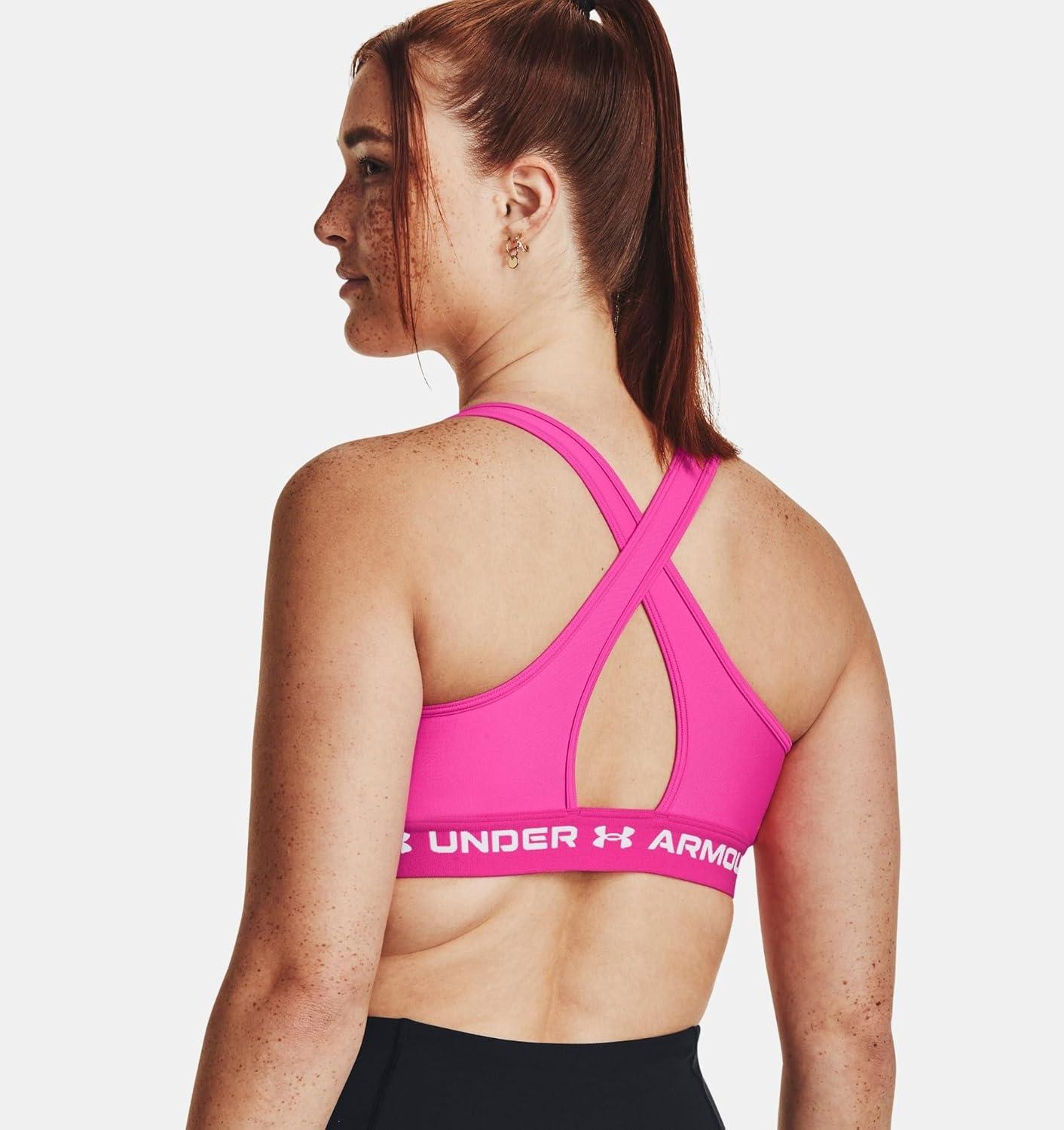 imageUnder Armour Womens CrossBack Mid Bra655 Rebel Pink