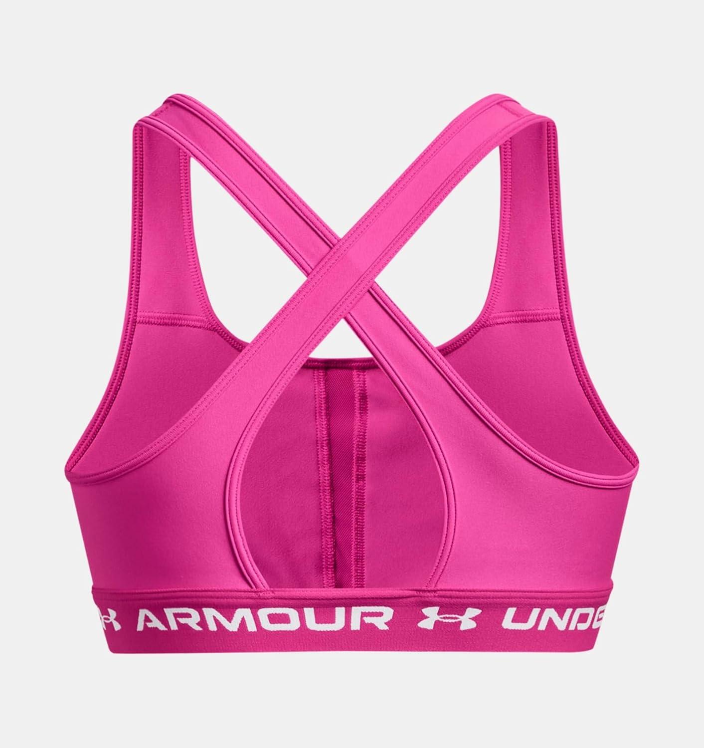 imageUnder Armour Womens CrossBack Mid Bra655 Rebel Pink