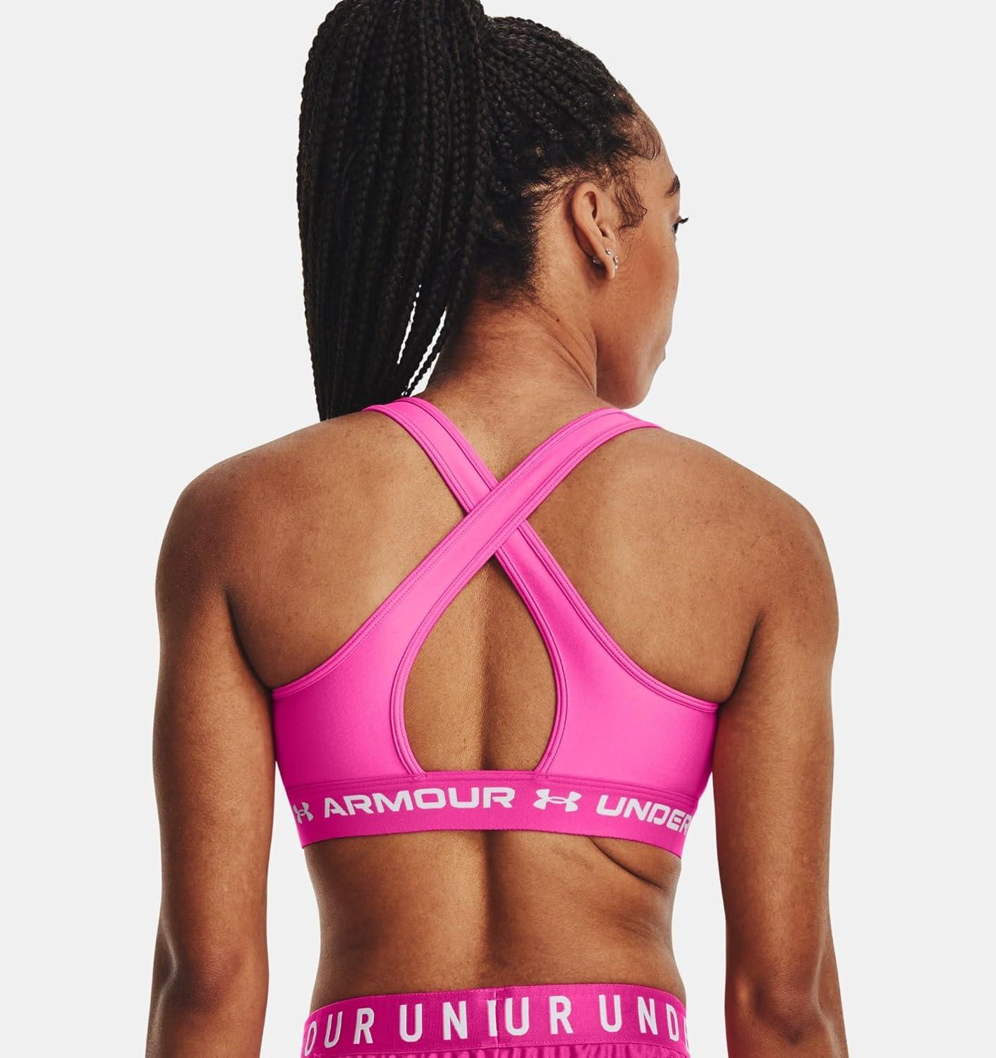 imageUnder Armour Womens CrossBack Mid Bra655 Rebel Pink
