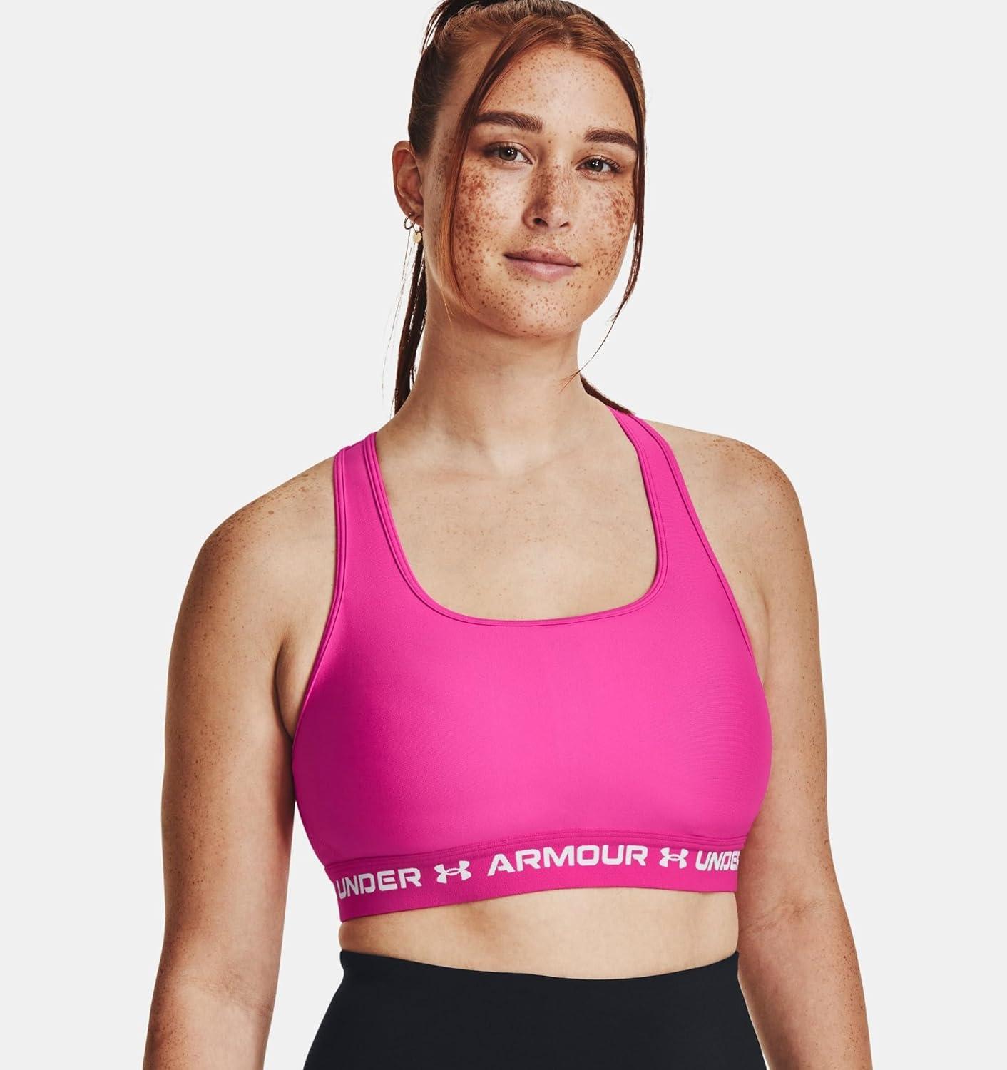 imageUnder Armour Womens CrossBack Mid Bra655 Rebel Pink