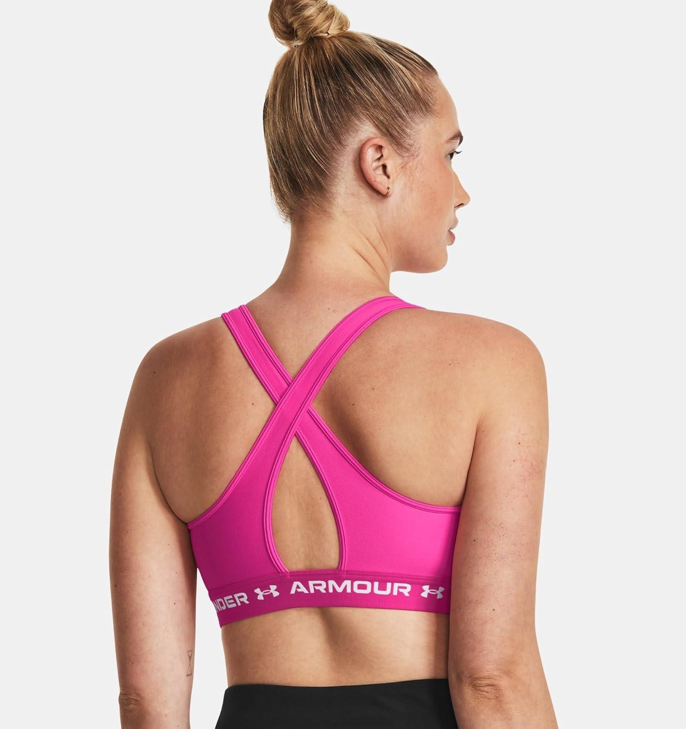 imageUnder Armour Womens CrossBack Mid Bra655 Rebel Pink