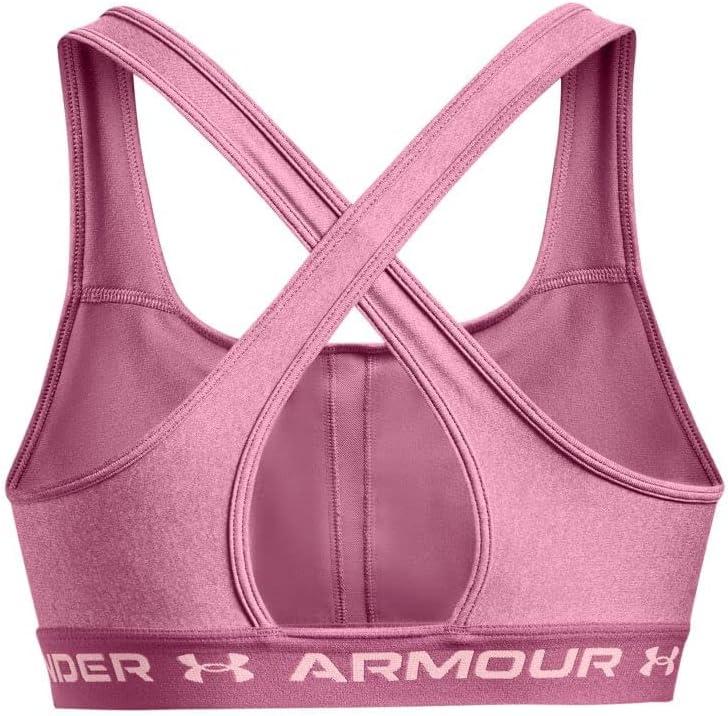 imageUnder Armour Womens CrossBack Mid Bra669 Pace Pink Light Heather   Prime Pink