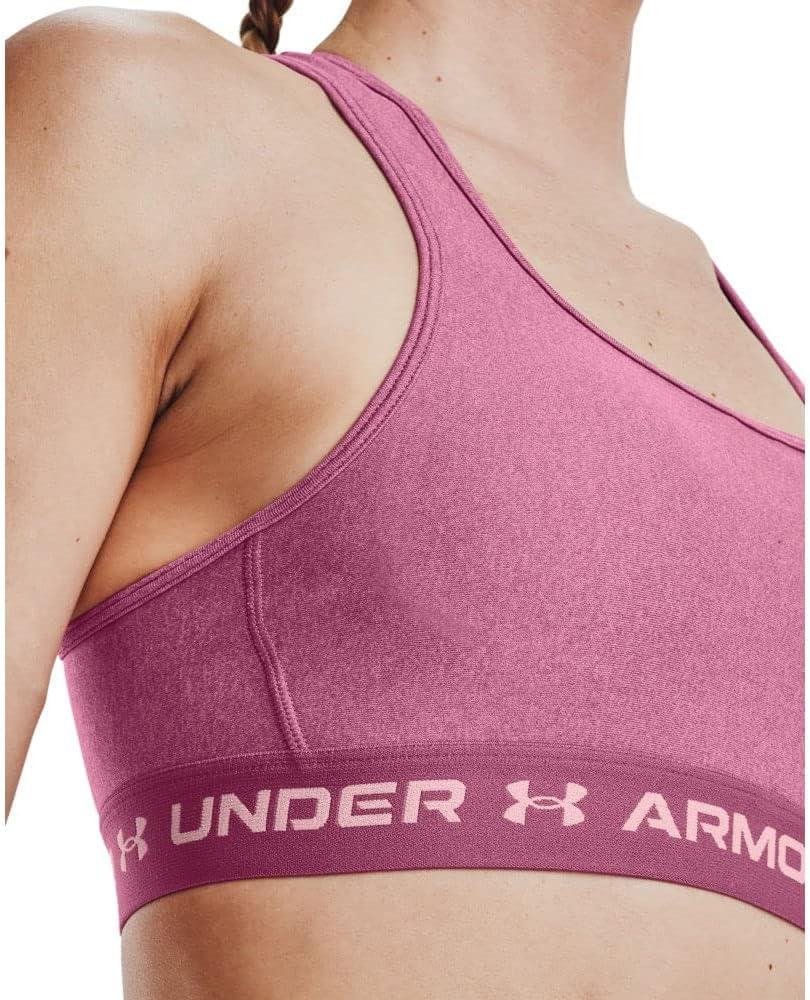 imageUnder Armour Womens CrossBack Mid Bra669 Pace Pink Light Heather   Prime Pink