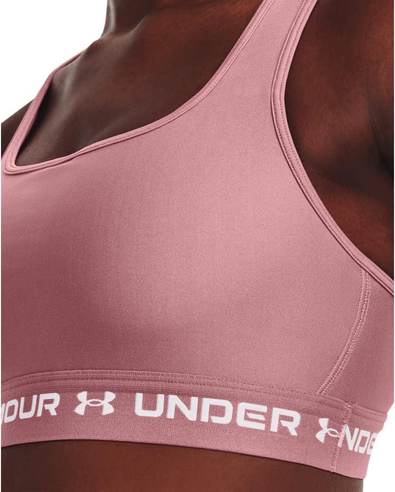 imageUnder Armour Womens CrossBack Mid Bra697 Pink Elixir   White