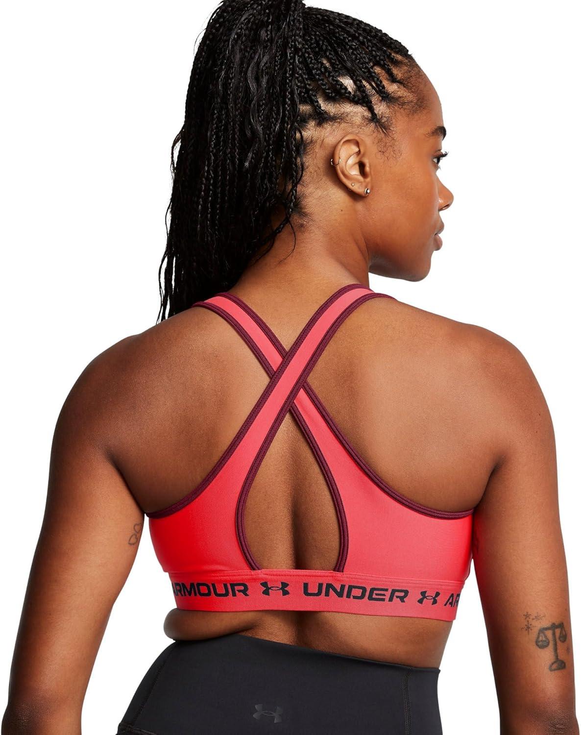 imageUnder Armour Womens CrossBack Mid Bra713 Racer Red  Cardinal  Black