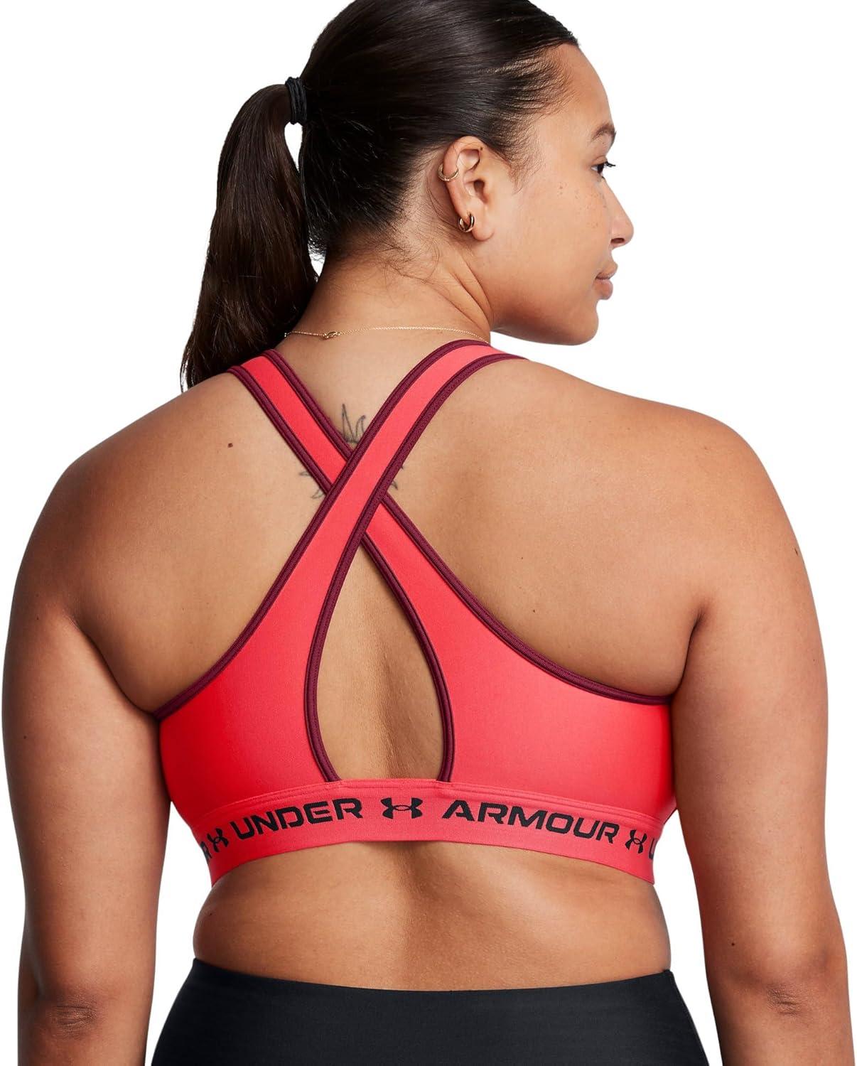 imageUnder Armour Womens CrossBack Mid Bra713 Racer Red  Cardinal  Black