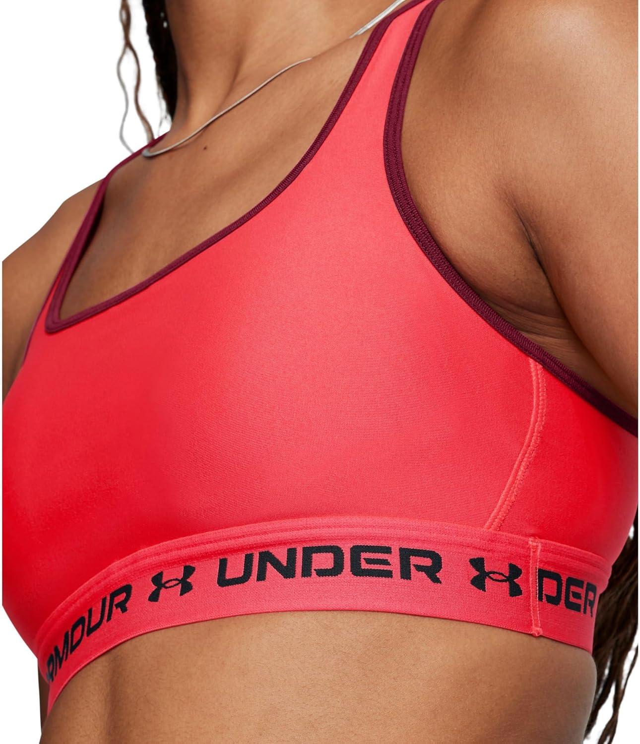 imageUnder Armour Womens CrossBack Mid Bra713 Racer Red  Cardinal  Black