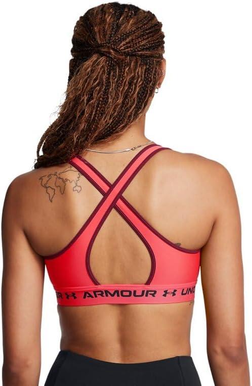 imageUnder Armour Womens CrossBack Mid Bra713 Racer Red  Cardinal  Black