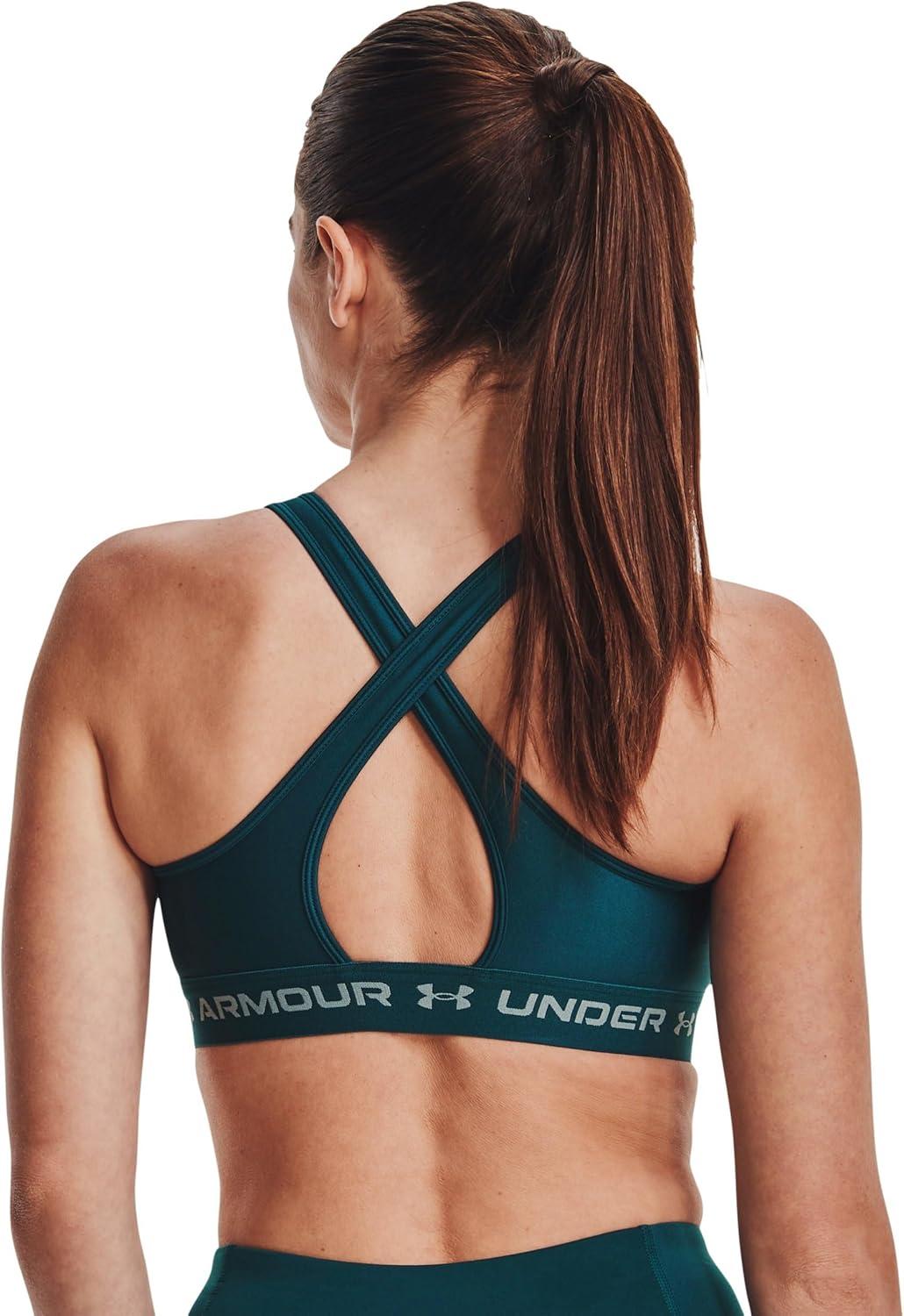 imageUnder Armour Womens CrossBack Mid Bra716 Tourmaline Teal   Opal Green