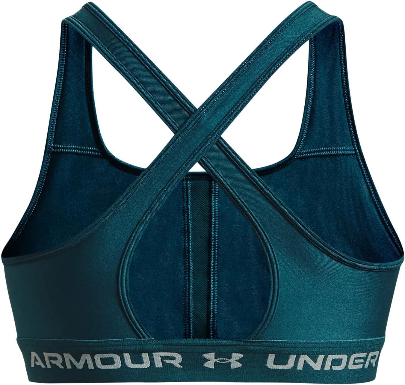 imageUnder Armour Womens CrossBack Mid Bra716 Tourmaline Teal   Opal Green
