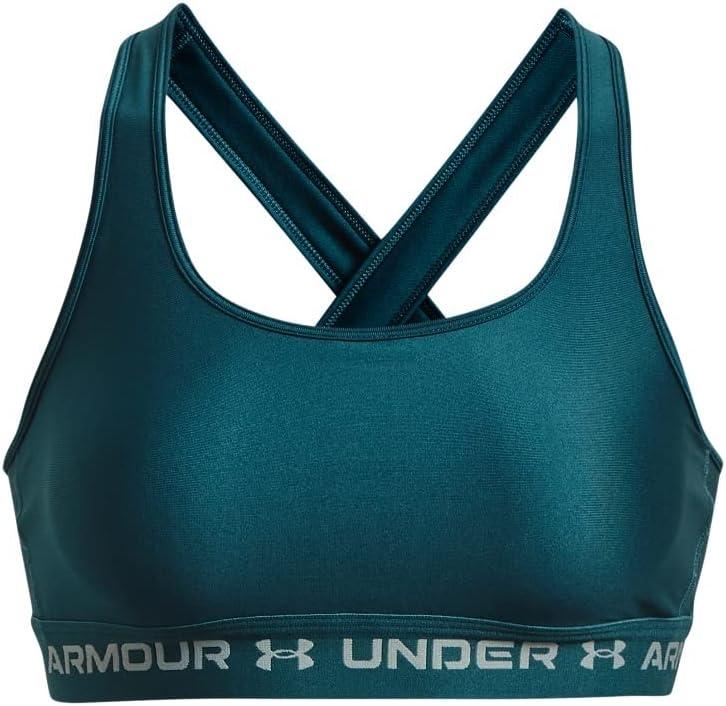 imageUnder Armour Womens CrossBack Mid Bra716 Tourmaline Teal   Opal Green