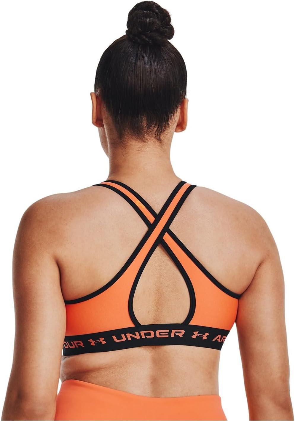 imageUnder Armour Womens CrossBack Mid Bra800 Sunset Boulevard  Black  Sunset Boulevard