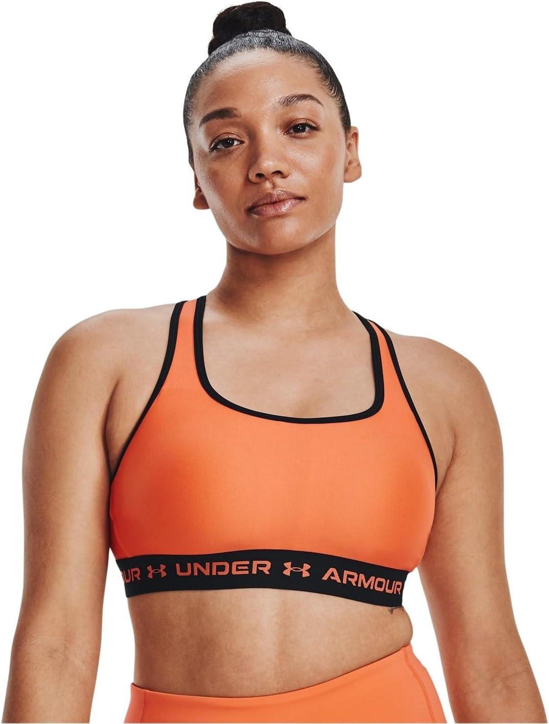 imageUnder Armour Womens CrossBack Mid Bra800 Sunset Boulevard  Black  Sunset Boulevard