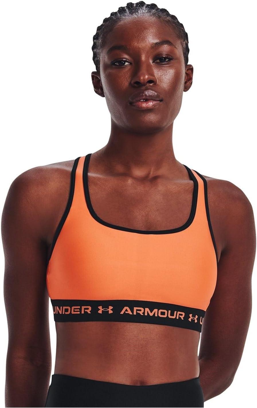 imageUnder Armour Womens CrossBack Mid Bra800 Sunset Boulevard  Black  Sunset Boulevard