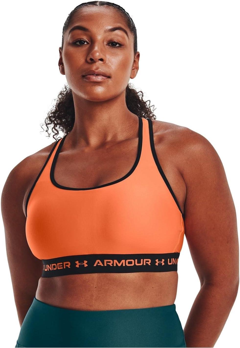 imageUnder Armour Womens CrossBack Mid Bra800 Sunset Boulevard  Black  Sunset Boulevard