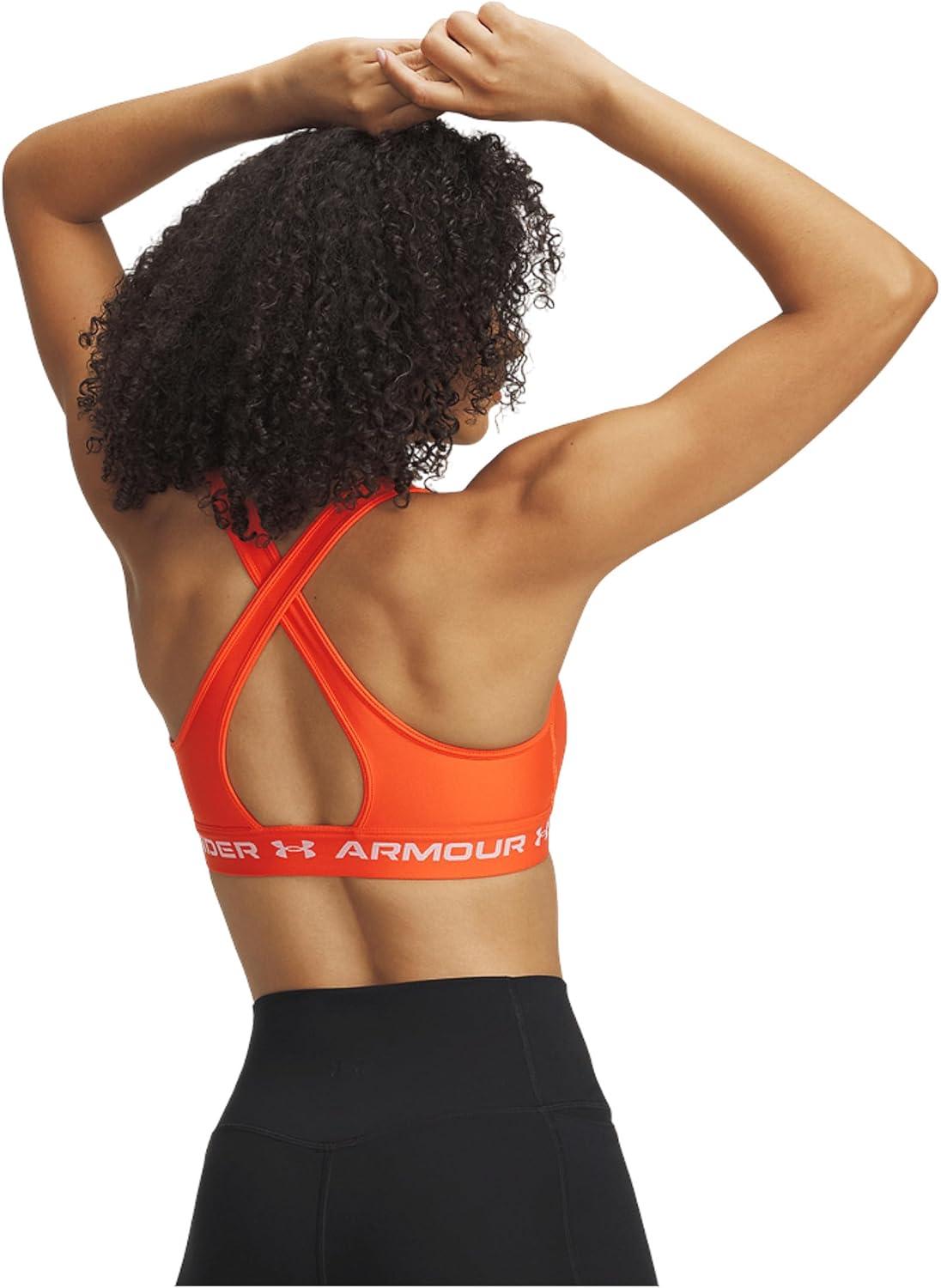 imageUnder Armour Womens CrossBack Mid Bra847 Fire   White