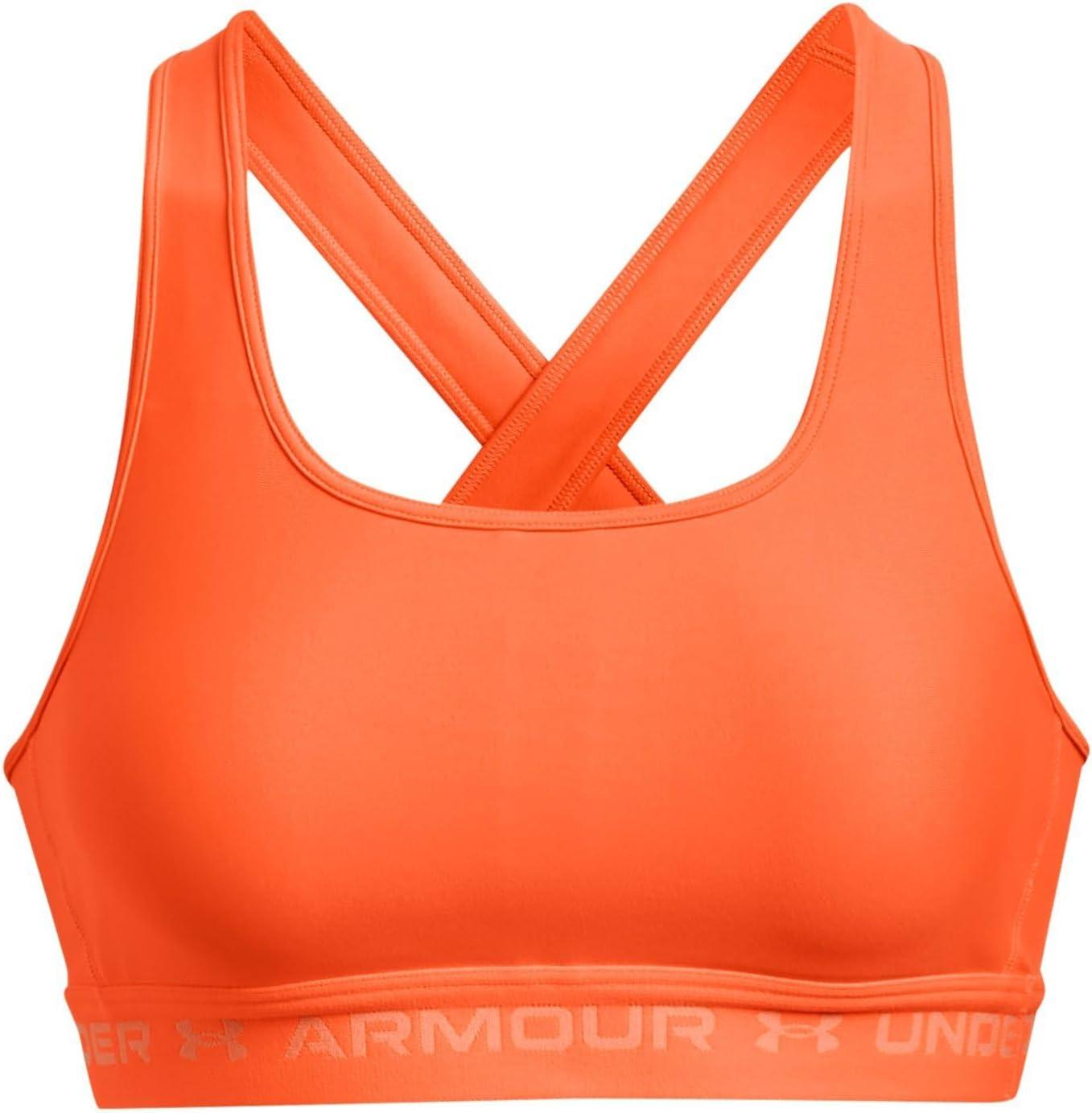 imageUnder Armour Womens CrossBack Mid Bra866 Orange Blast   Frosted Orange